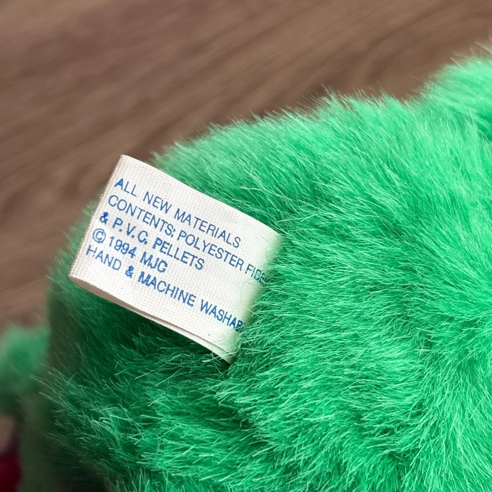 Puffkins Plush JINGLES Green Bear CandyCane #6670 SWIBCO Birthdate Tag Errors - Picture 5 of 7